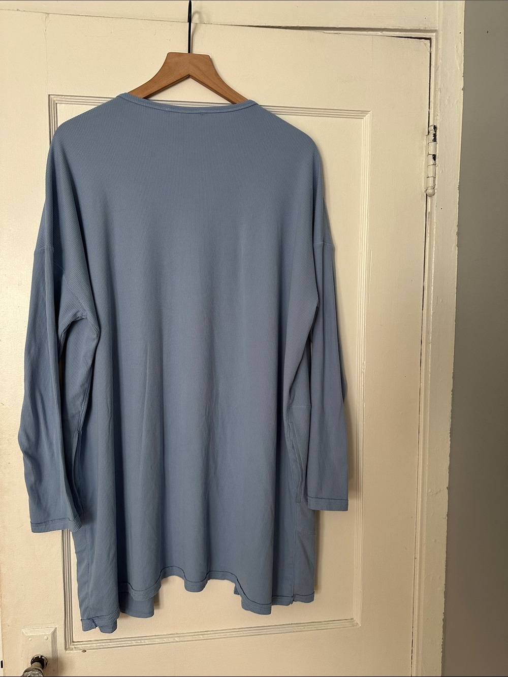 Free People Blue Ribbed Lounge Cardigan Robe - Picture 8 of 9